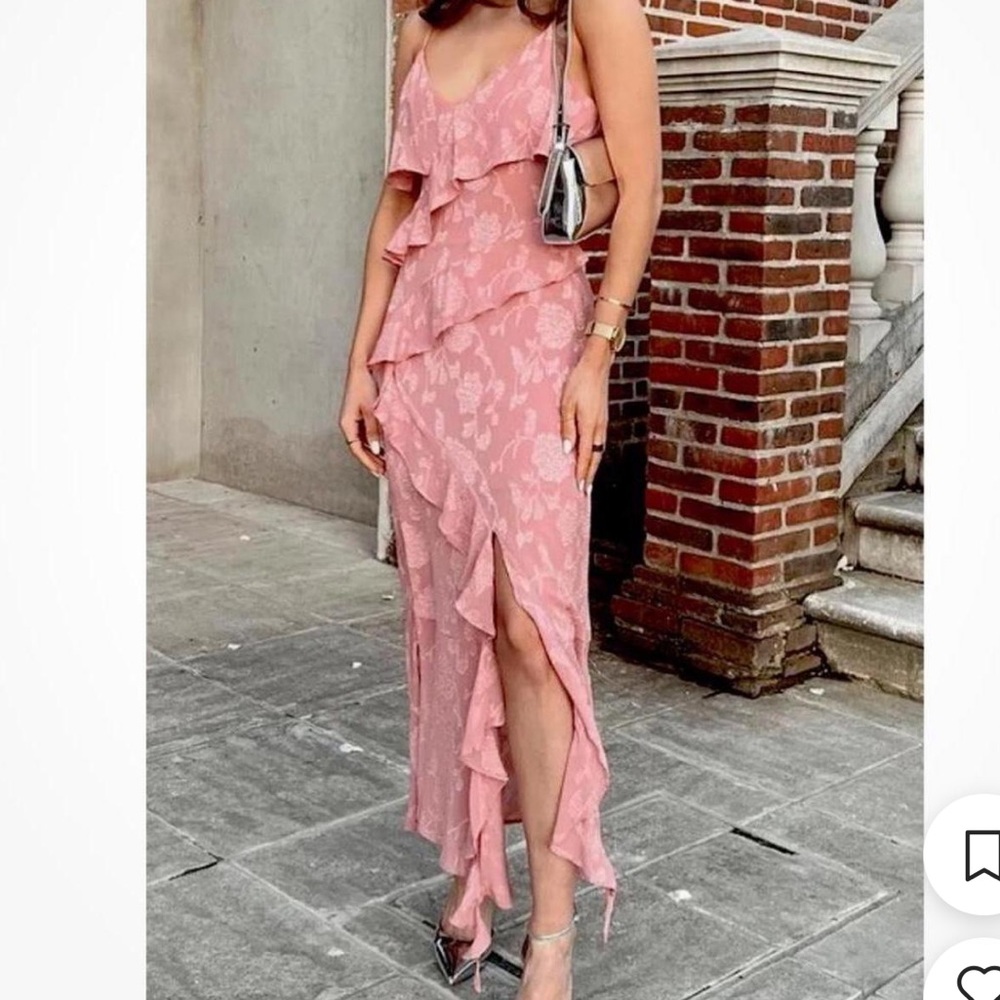Zara Pink Ruffle Dress